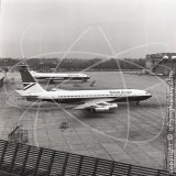 G-APFJ - Boeing 707 436 at Heathrow in 1975