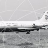 VH-EWC - Fokker Fellowship F.28 at Sydney Mascot Airport in 1985