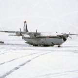 G-HLFT - Short Belfast SC.5 at Elmdon, Birmingham in 1985